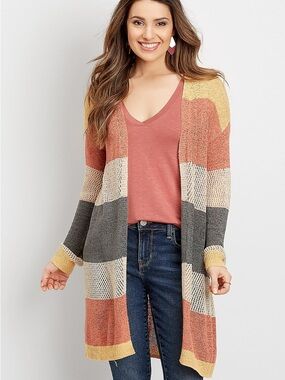 Maurices Colorblock Duster Cardigan